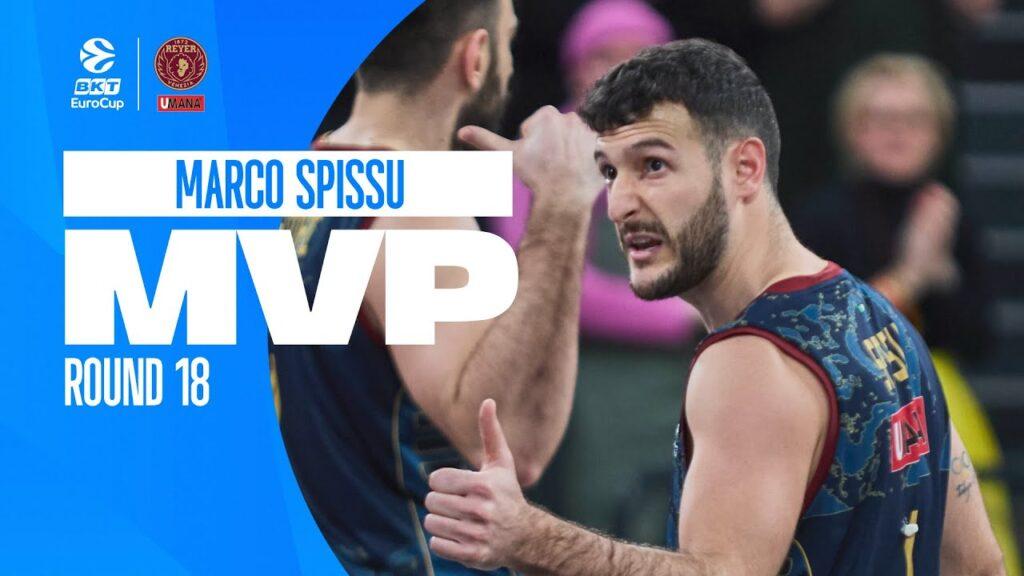 Ο Marco Spissu αποχωρεί από το EuroCup με το εβδομαδιαίο βραβείο του MVP